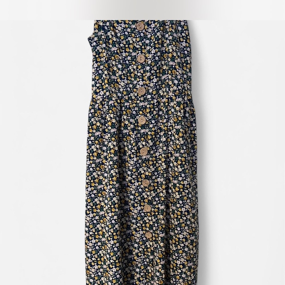 Floral Button-Down Skirt